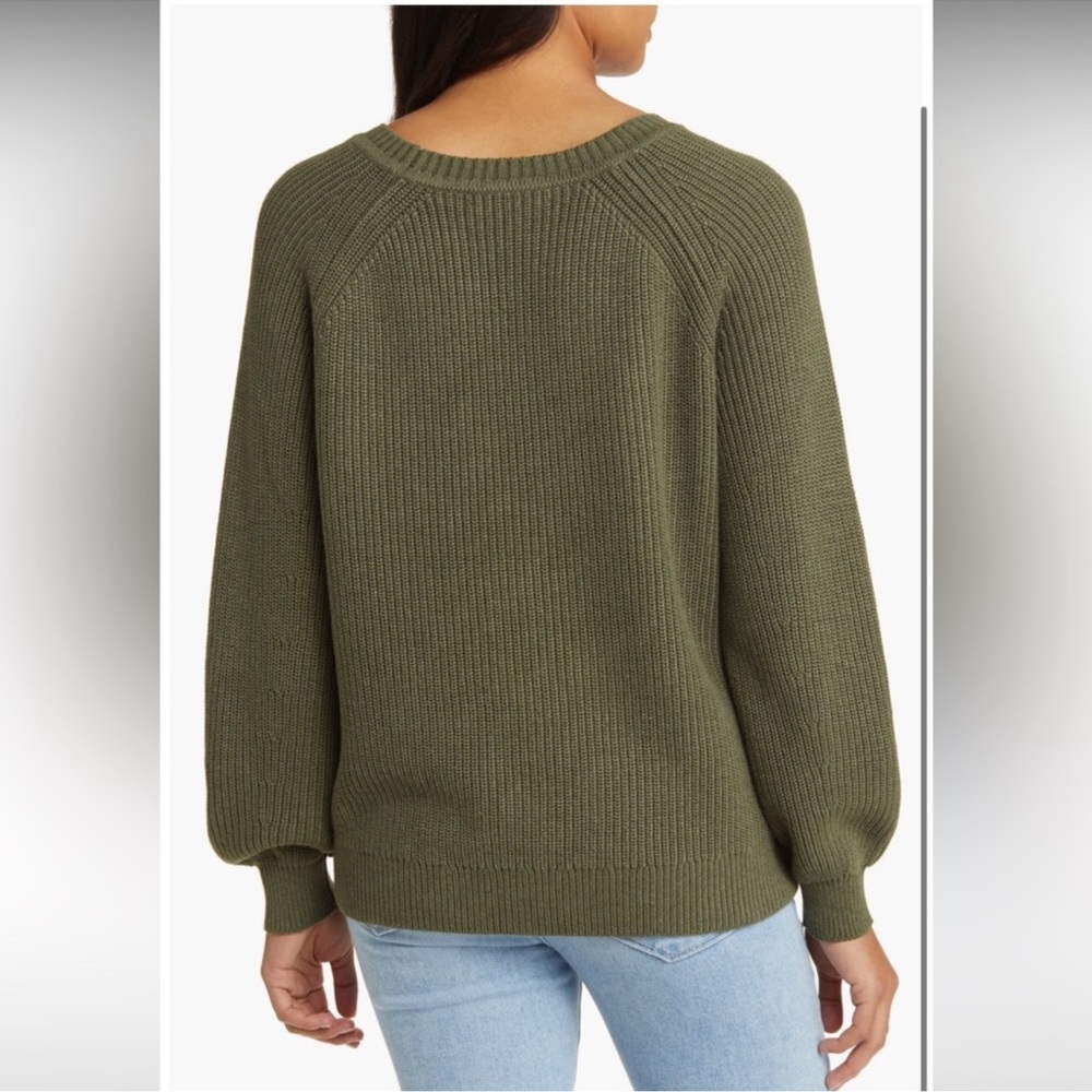 NWT Tommy Bahama Breezy Palm Tree Crew Cotton Blend Pullover Statement Sweater - Picture 3 of 7